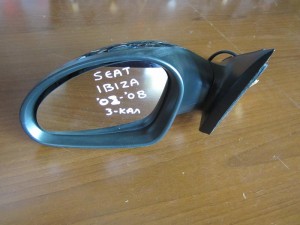 Seat Ibiza 2002-2008 ηλεκτρικός καθρέπτης αριστερός μαύρος (3 καλώδια)