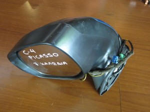 Citroen C4 Picasso 2007-2013 ηλεκτρικός καθρέπτης αριστερός σιέλ (7 καλώδια-πλαίσιο ματ)