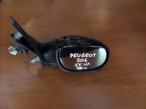 Peugeot 206 98 ηλεκτρικός καθρέπτης δεξιός μαύρος (7 καλώδια-άσπρο φίς)