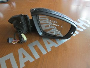 Skoda Octavia 6 2013-2017 καθρέπτης δεξιός ηλεκτρικά ανακλινόμενος 9 καλώδια γκρι φως ασφαλείας  
