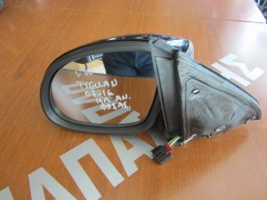 VW Tiguan 2007-2016 καθρέπτης αριστερός ηλεκτρικά ανακλινόμενος μαύρος φως ασφαλείας