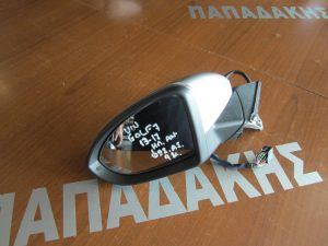 VW Golf 7 2013-2017 καθρέπτης αριστερός ηλεκτρικά ανακλινόμενος ασημί σκούρο φως ασφαλείας  
