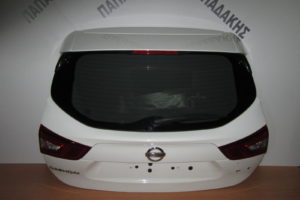Nissan Qashqai 2013-2017 πίσω πόρτα (τζαμόπορτα) - άσπρη  