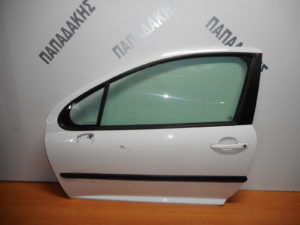 Peugeot 207 2006-2012 πόρτα αριστερή 2θυρο (2πορτο) - άσπρη  