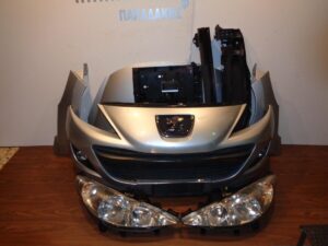 Peugeot 207 2010-2012 μετώπη-μούρη εμπρός κομπλέ ασημί  